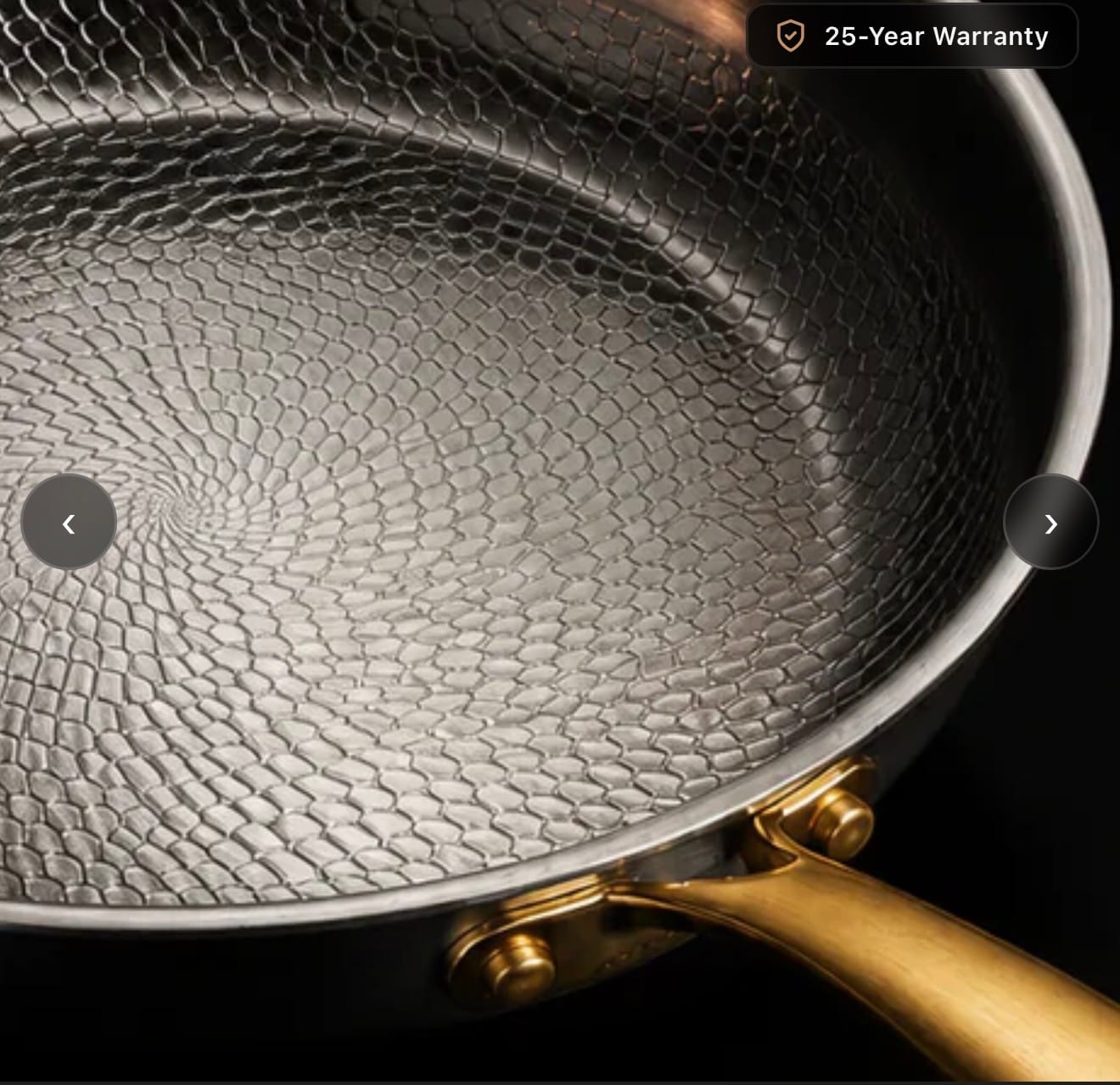 Customer photo review of Hand-Hammered Titanium Pan I Limited Edition