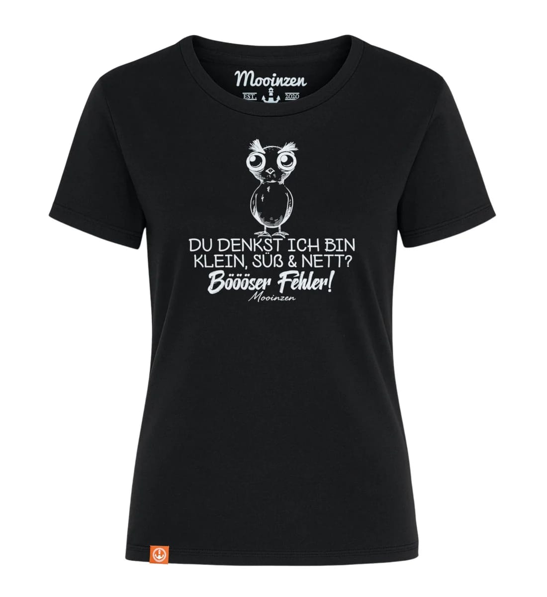 Customer photo review of Klein, süß & nett böööser Fehler · Damen Premium Signature Bio T-Shirt