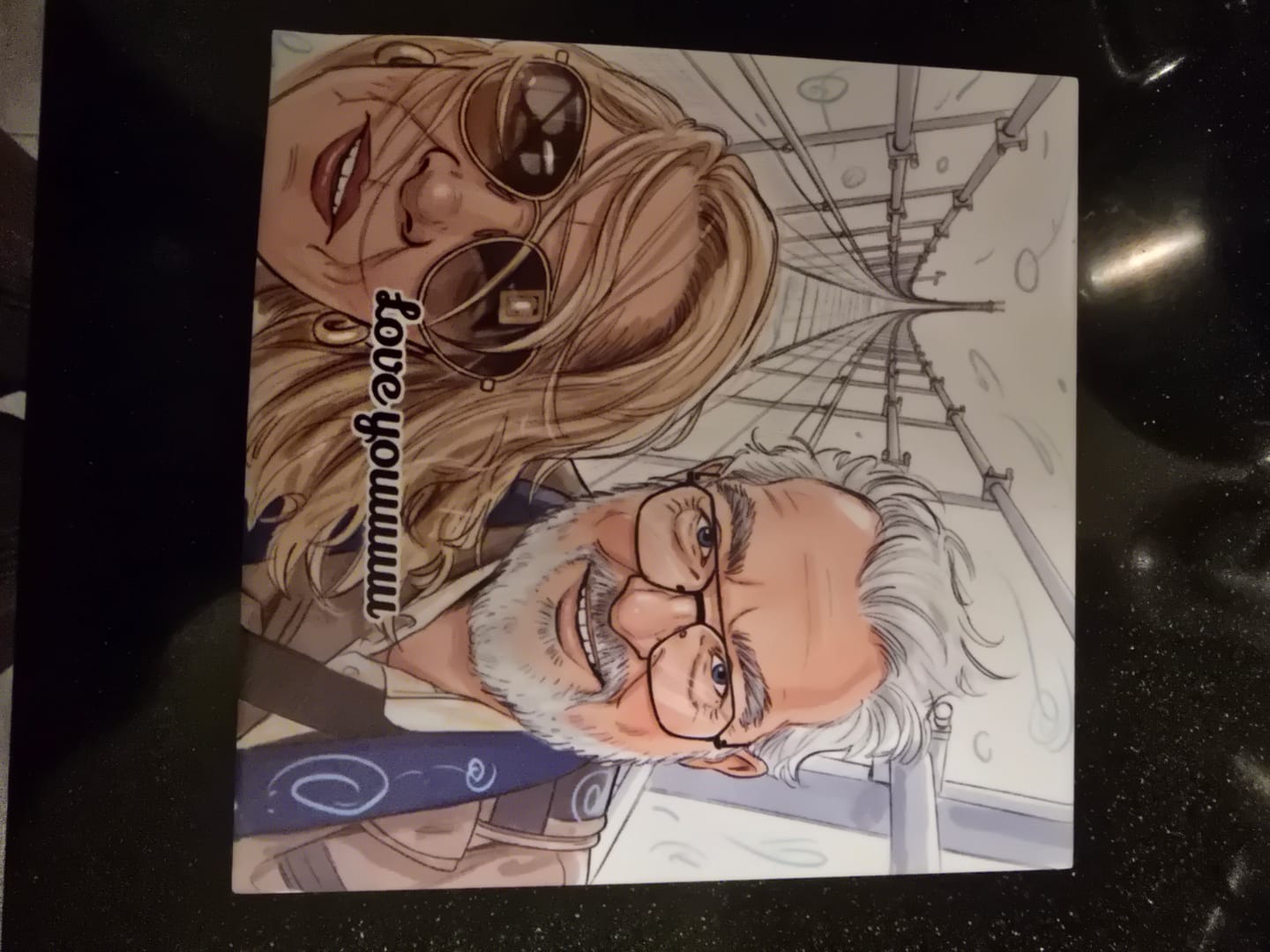 Customer photo review of Jouw Foto in Karikatuur Stijl - Gepersonaliseerde Tegel
