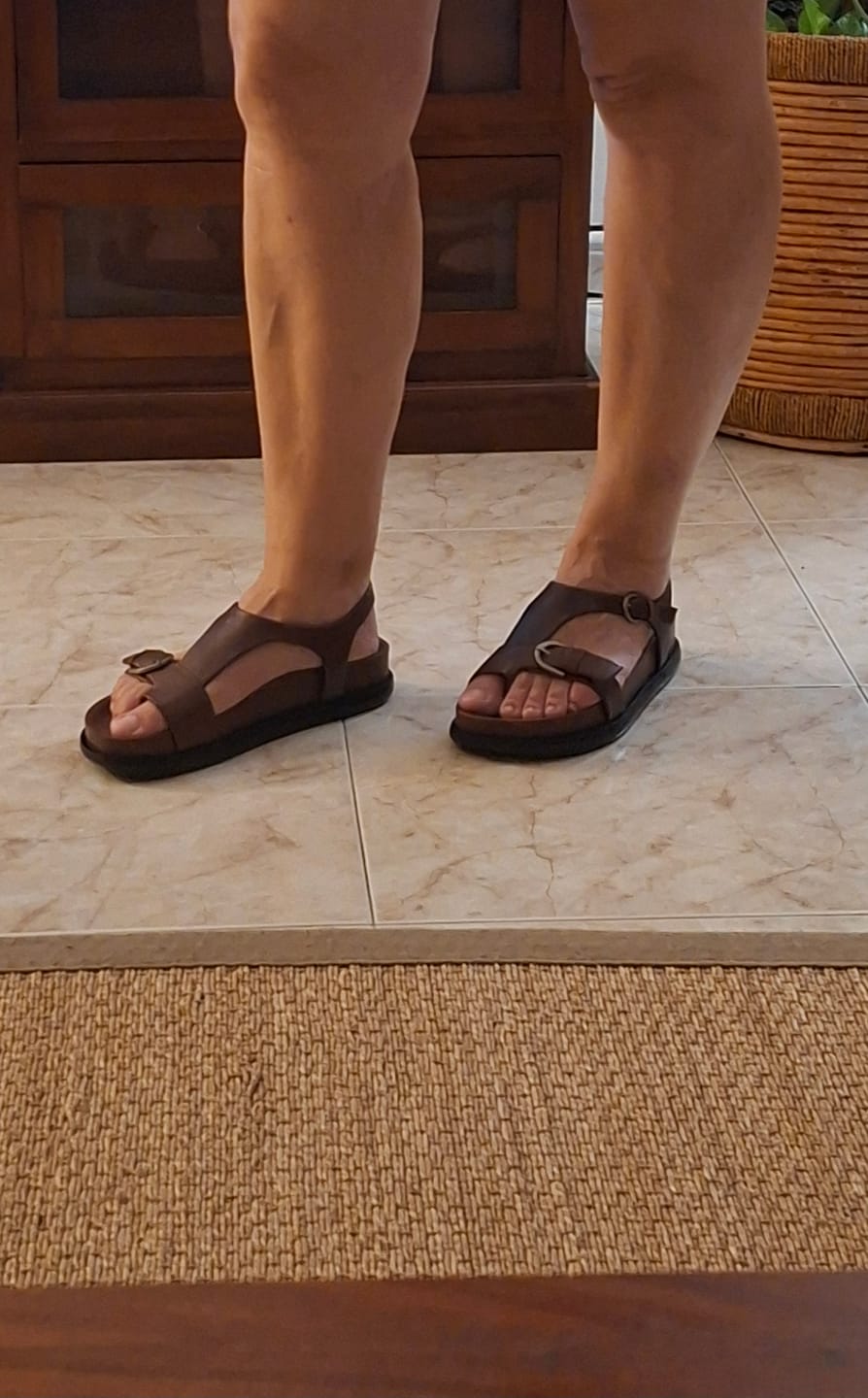 Customer photo review of Women Summer Genuine Leather Flat Sandals