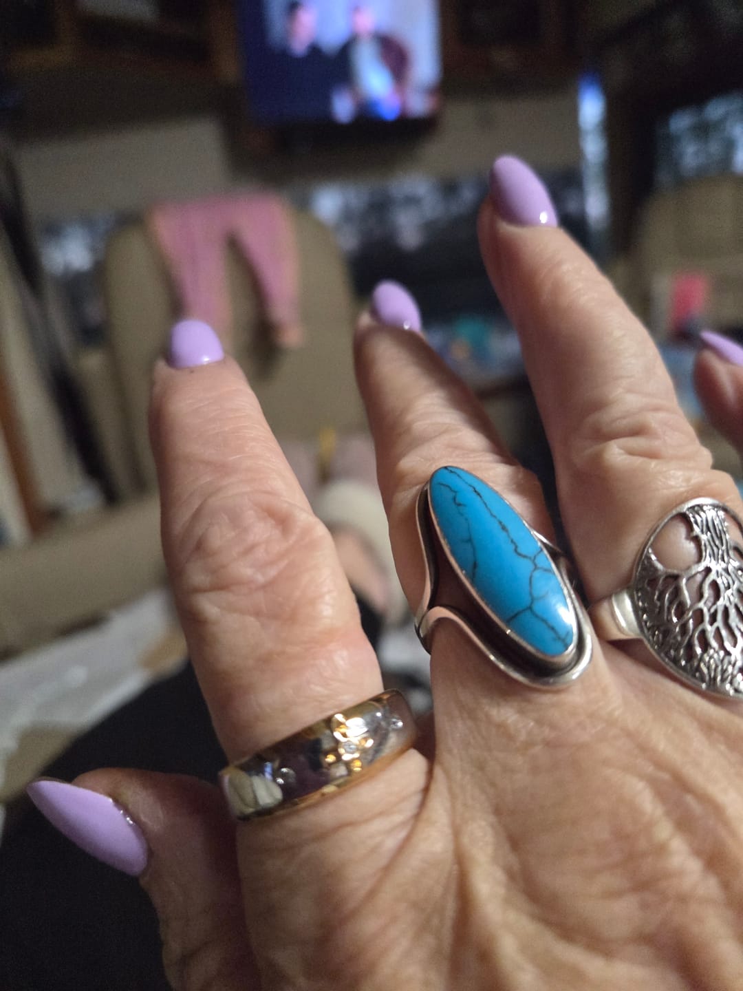 Customer photo review of FREE Today: Modern Style Two-tone Gold Cross Alloy Ring-With God All Things Are Possible