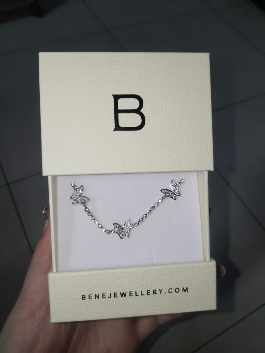 Customer photo review of Sora Butterfly Necklace