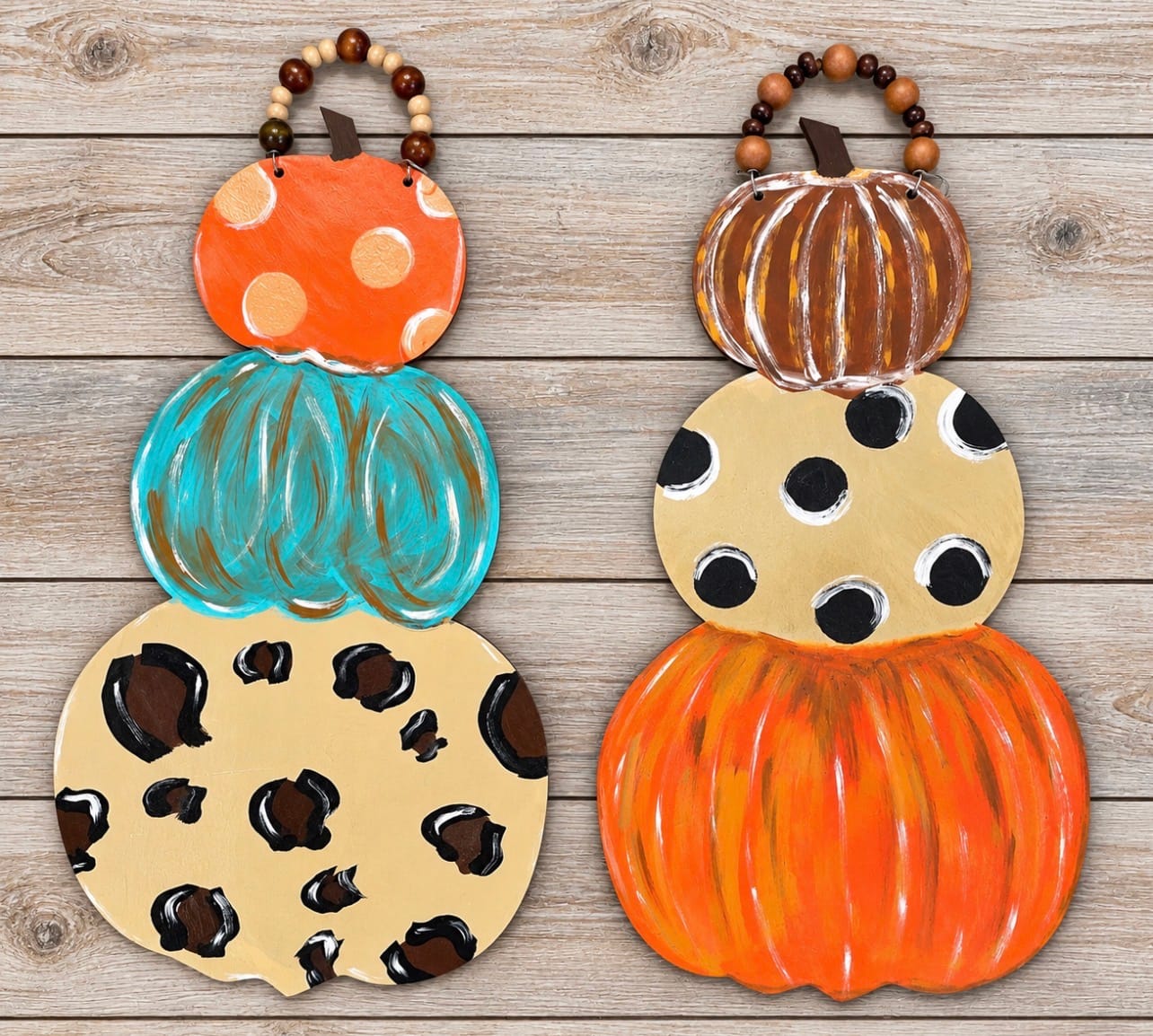 Customer photo review of Bigger Better | Unfinished Wood Pumpkin Stack Shape |  DIY Craft Cutout