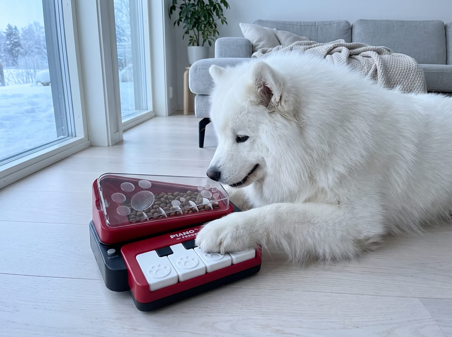 Customer photo review of PianoFeeder™ Interactive Dog Treat Dispenser