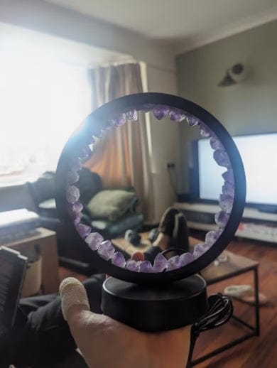 Customer photo review of FuAttract Calm Harmony & Serenity Amethyst Crystal Night Lamp Three Color Modes Eye Protection
