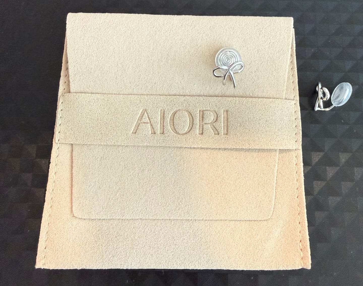 Customer photo review of Alice Clip On Earrings in Silver