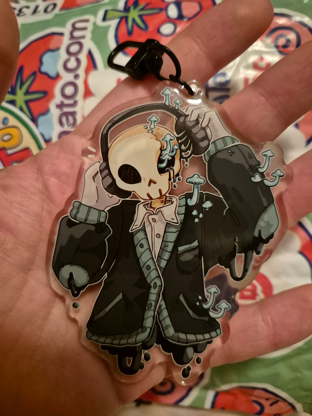 Customer photo review of Aesthetic Mushroom Skeleton Keychains