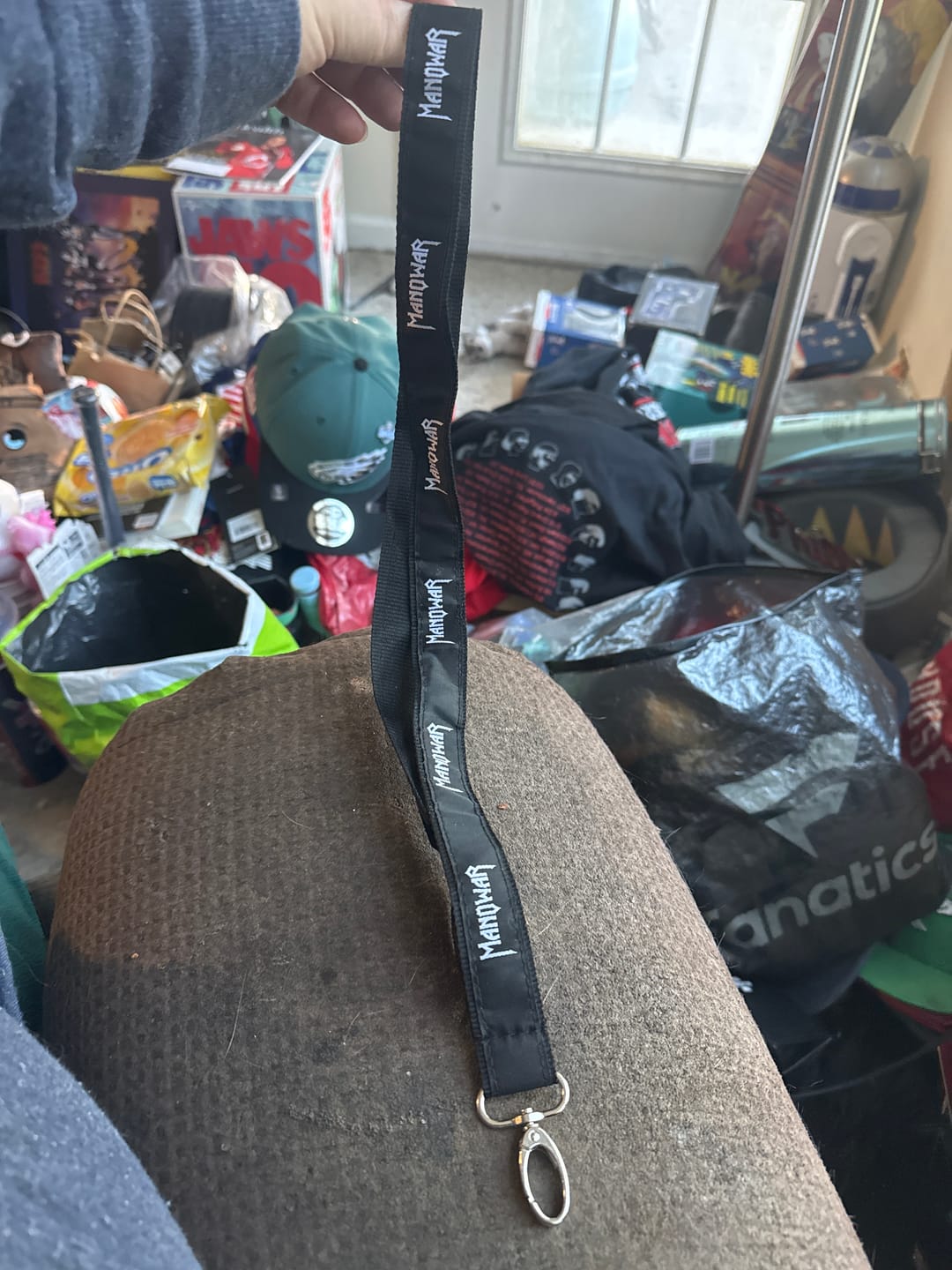 Customer photo review of Manowar Lanyard with white MANOWAR logo
