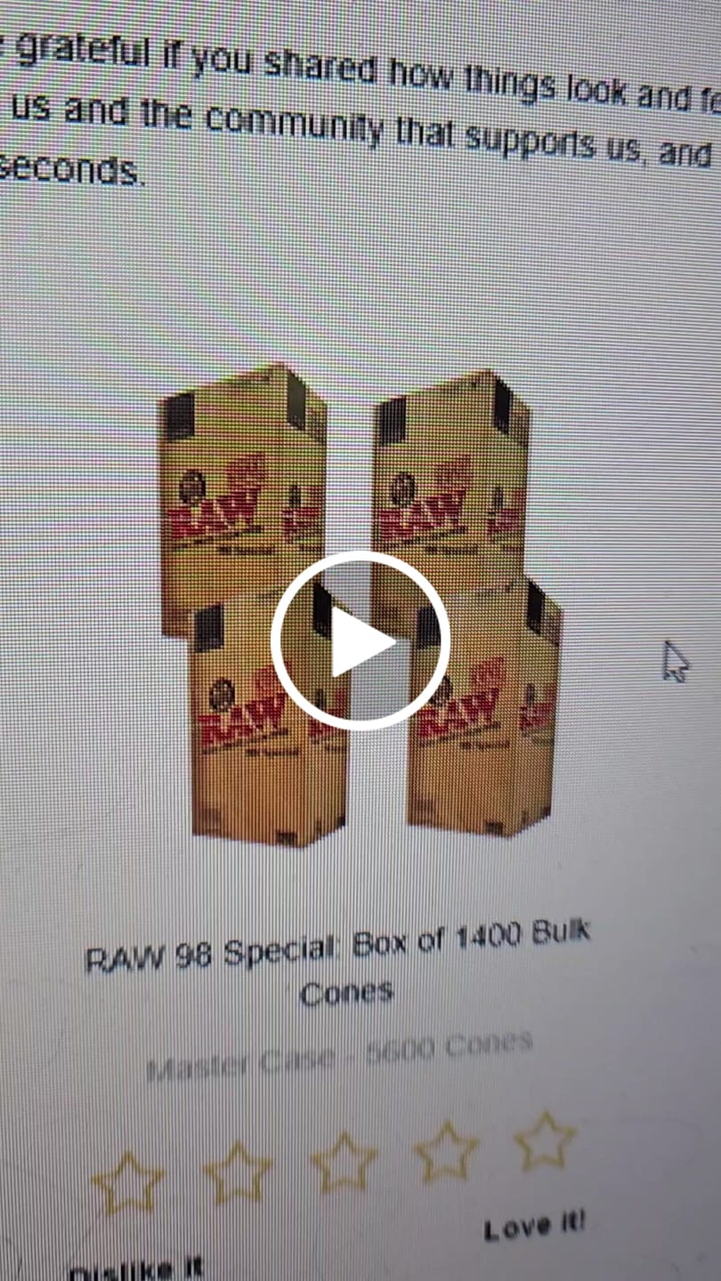 Customer video review of RAW 98 Special: Box of 1400 Bulk Cones