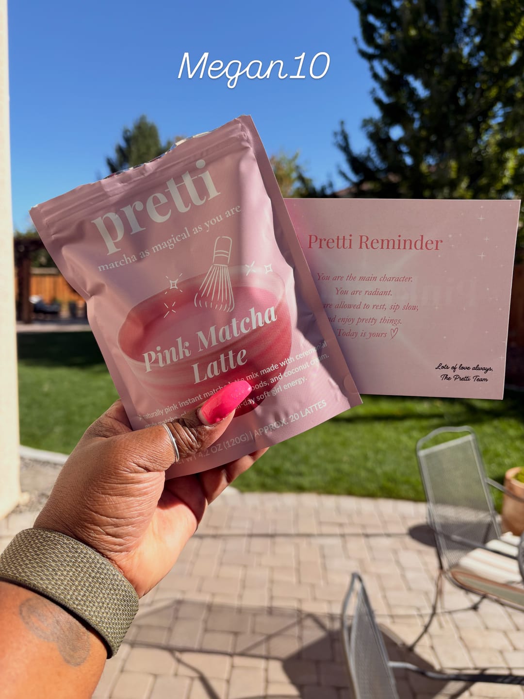 Customer photo review of Pink Matcha Latte
