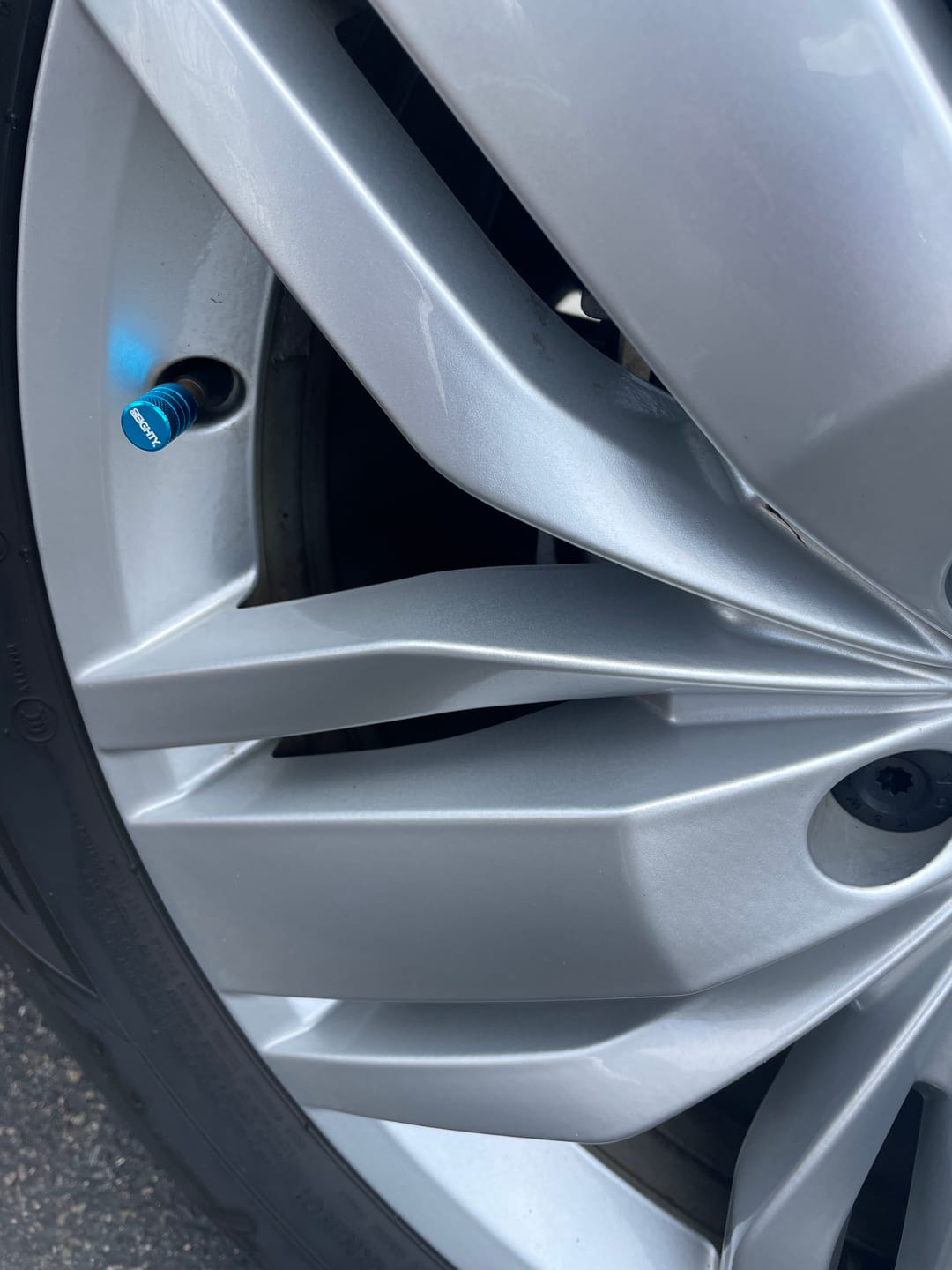 Customer photo review of 80Eighty® Teal Valve Stem Caps