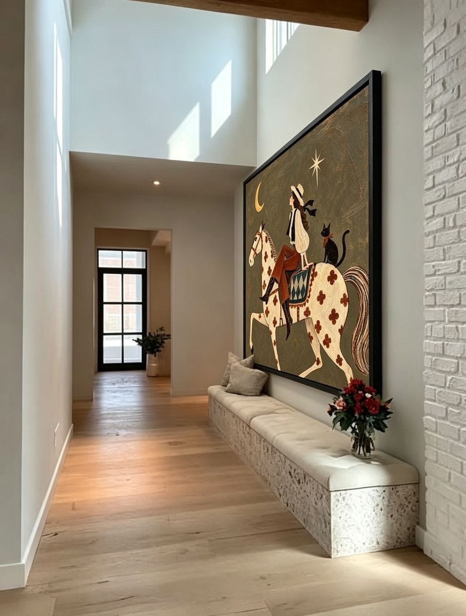 Customer photo review of Whimsical Rocking Animal Painting #BP121