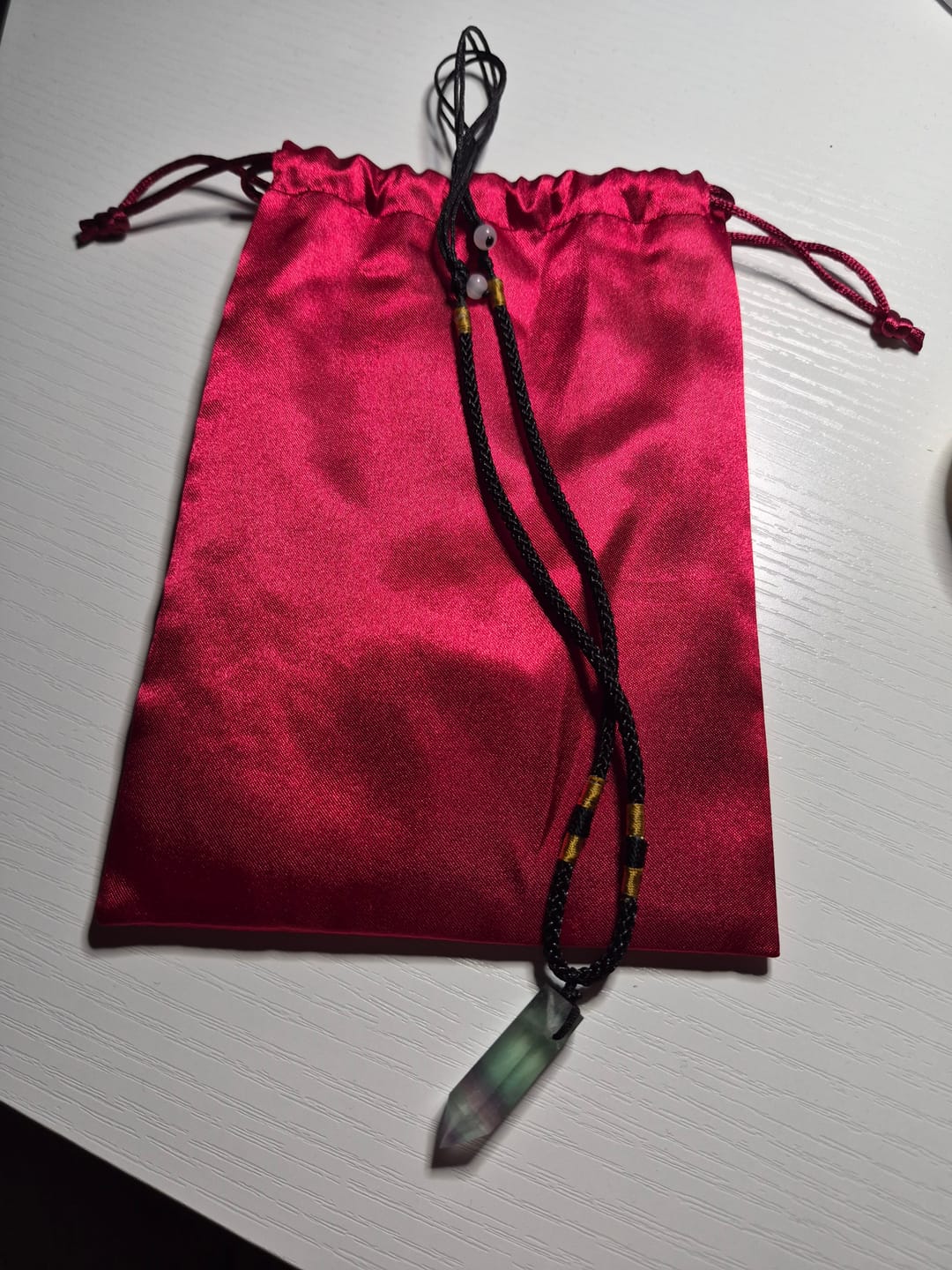 Customer photo review of Natural Fluorite Necklace