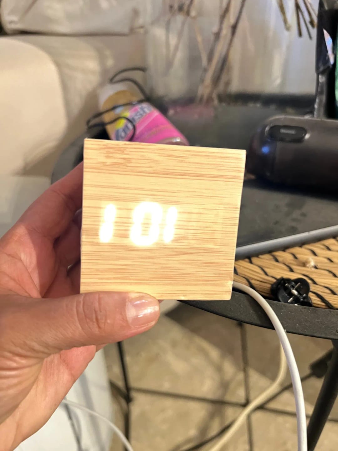 Customer photo review of Nocturne Cube Alarm Clock