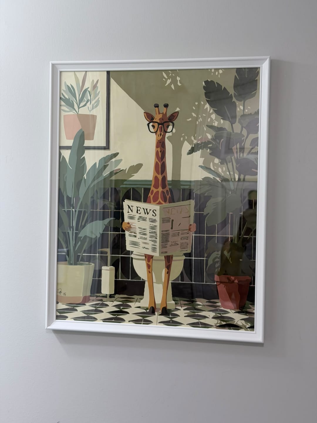Customer photo review of Giraffe News | Paint by Number