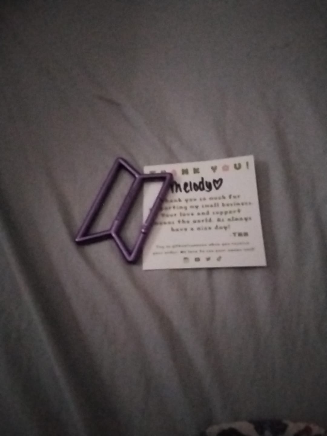 Customer photo review of BTS Bora Metal Carabiner Keychain Clip