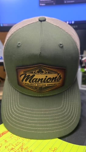 Customer photo review of Richardson 112 Custom Leather Patch Hats