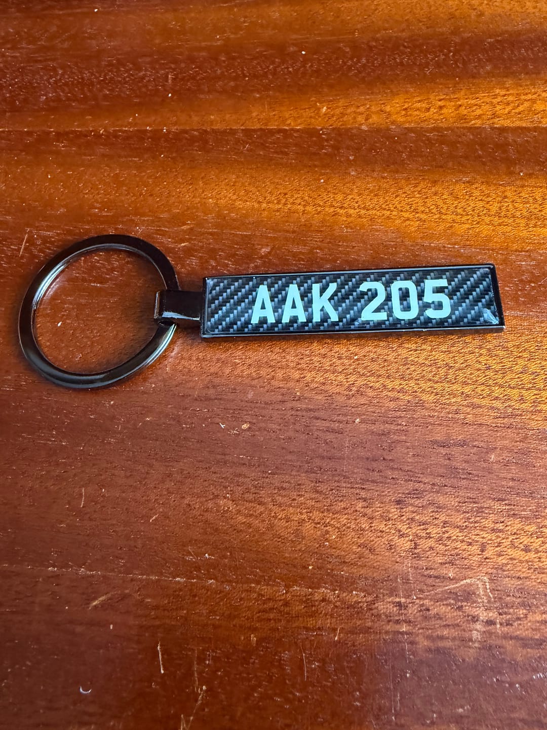 Customer photo review of Personalised Metal Number Plate Keyring - Premium Custom Car Gift
