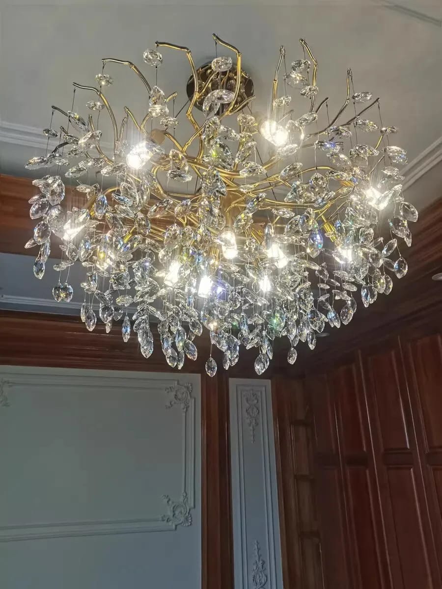 Customer photo review of Crystal Chandelier for Staircase, Cut Crystal Tiers, 80 cm