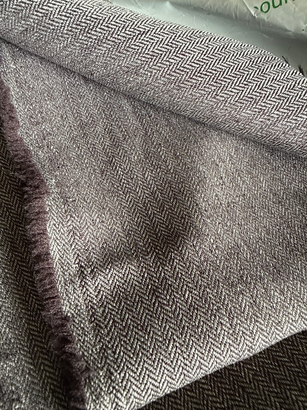 Customer photo review of Muted Herringbone Suiting Fabric