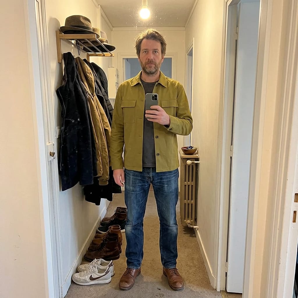Customer photo review of Langärmlige Herrenjacke mit Revers und Tasche