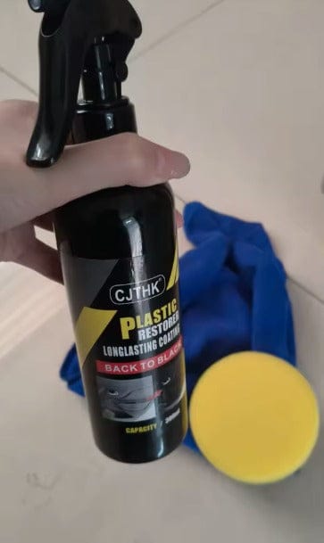 Customer photo review of Renovador de plásticos negros