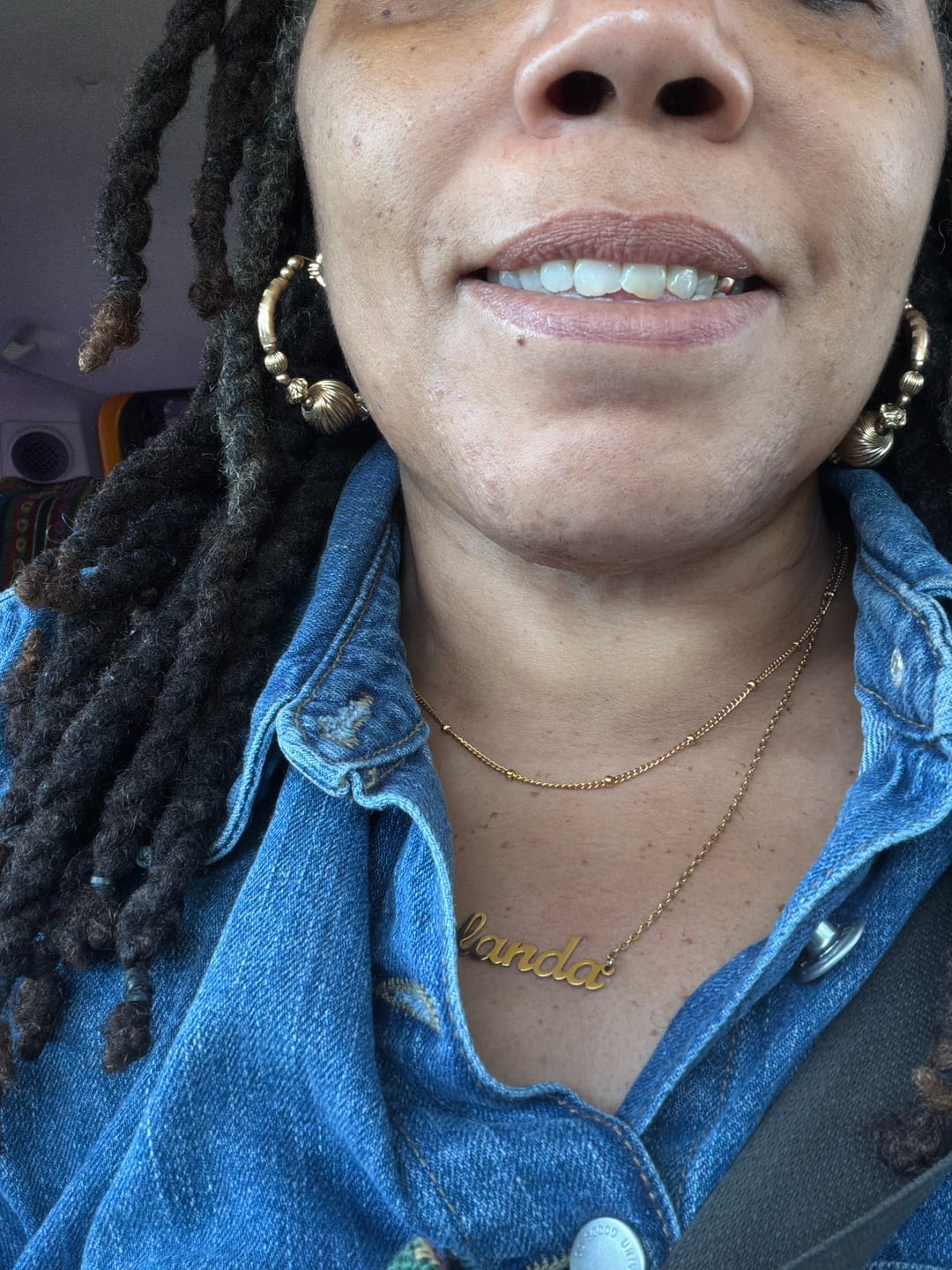 Customer photo review of Satellite Chain Necklace