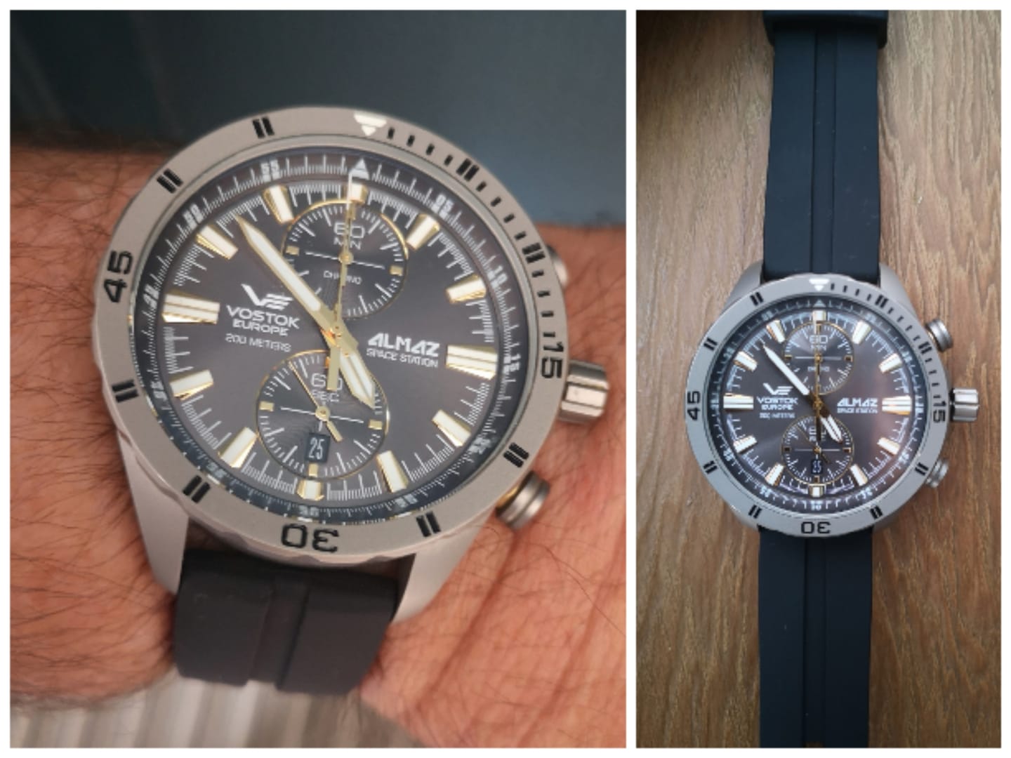Customer photo review of ALMAZ / EXPEDITION / SPACE RACE BLACK SILICONE STRAP 22MM - BLACK BUCKLE