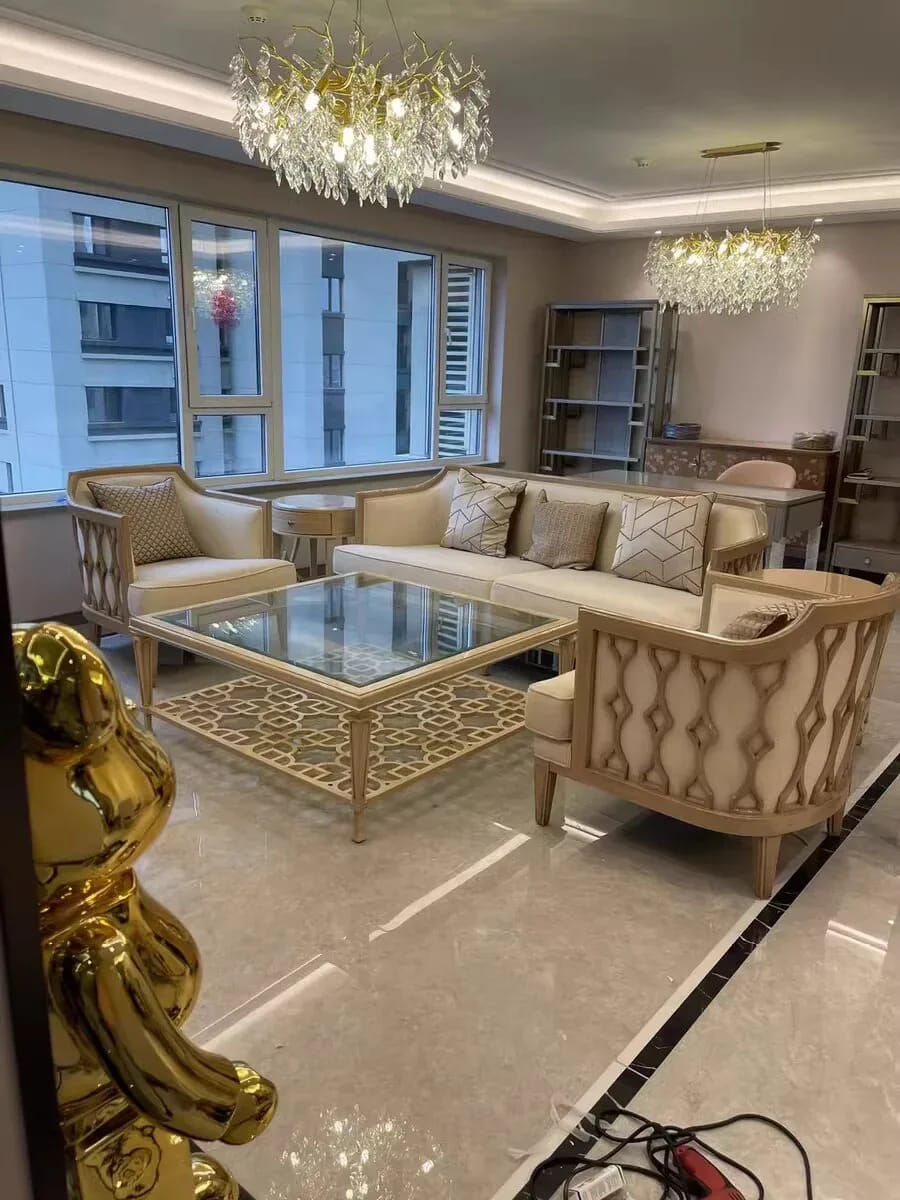 Customer photo review of Crystal Chandelier for Staircase, Cut Crystal Tiers, 80 cm