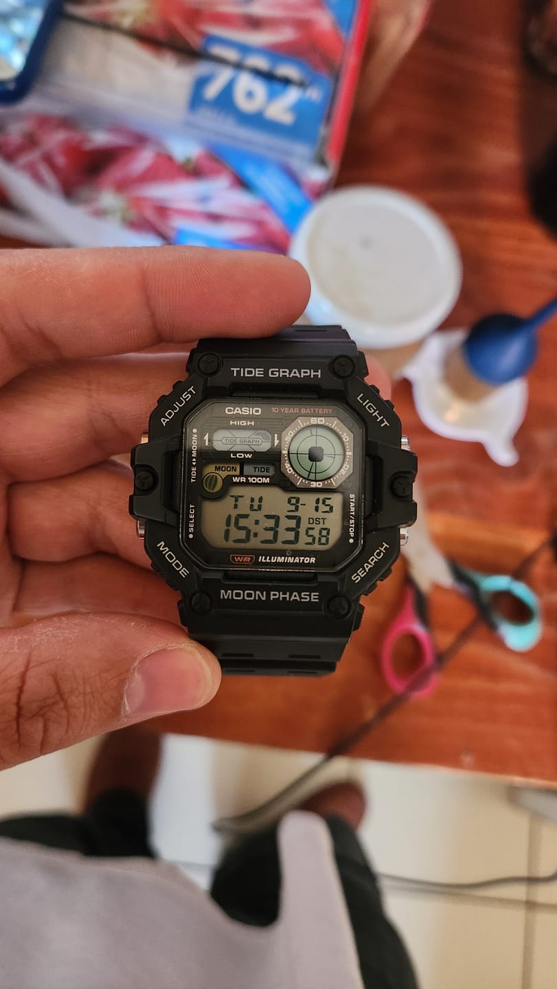 Customer photo review of Reloj Casio Vintage WS-1700H-1AV Tide Graph Moonphase