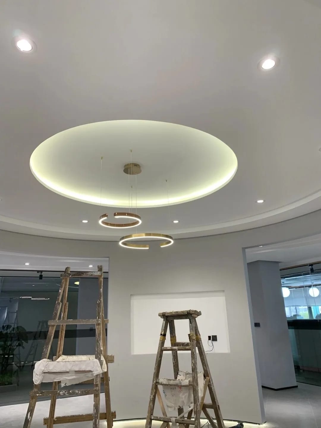 Customer photo review of Gold Chandelier for Living Room, Adjustable Ring, 80 cm
