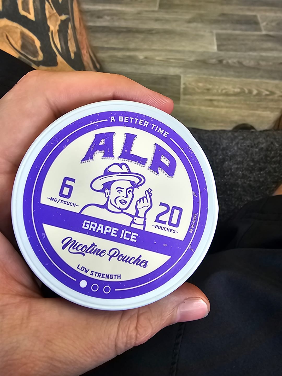 Customer photo review of Grape Ice Nicotine Pouches