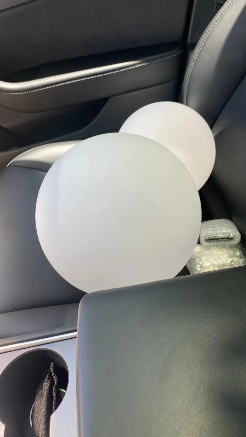 Customer photo review of White Floor Lamp for Living Room, Glowing Sphere, 36 cm
