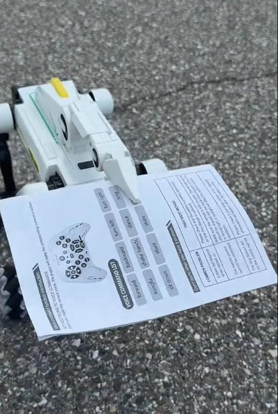 Customer photo review of 3-in-1 Interactive Robot Dog with Voice Control, Remote & Programmable Tricks