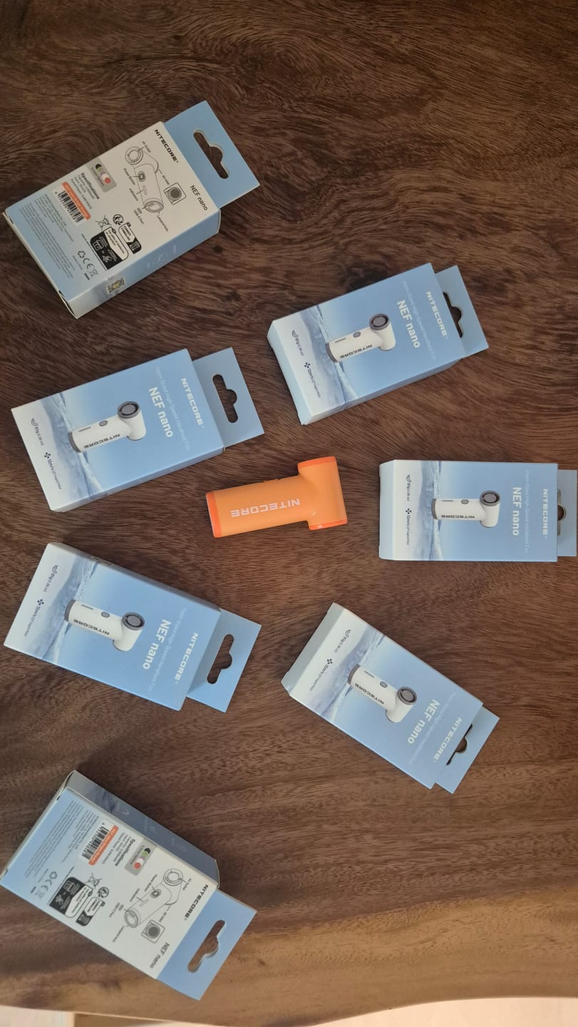 Customer photo review of NEF Nano - Palm-Sized High-Speed Handheld Fan