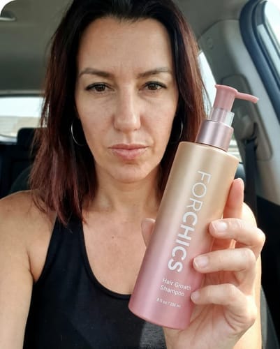 Customer photo review of ForChics Hair Growth Shampoo
