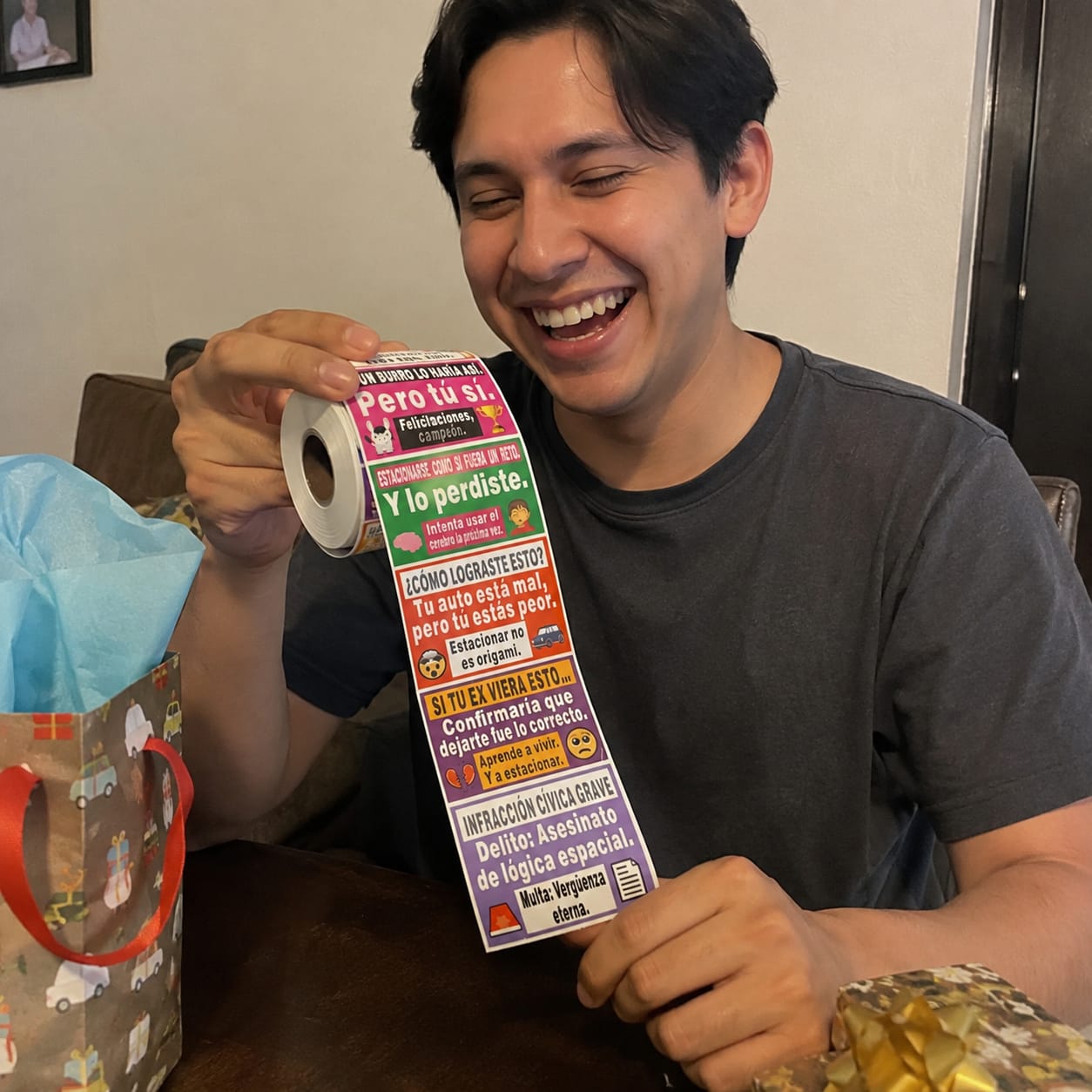Customer photo review of 150 Pegatinas Divertidas para Malos Estacionamientos