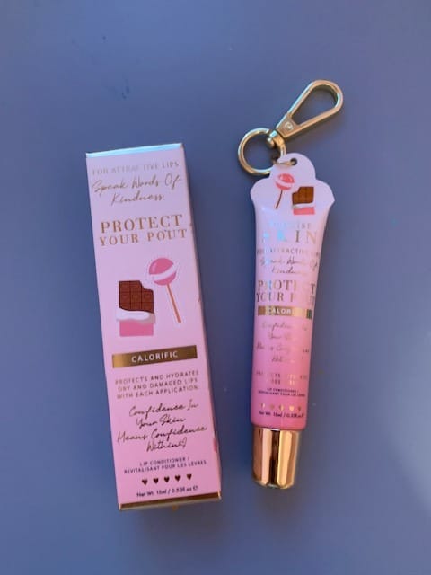 Customer photo review of Protect Your Pout Keychain Lip Conditioner