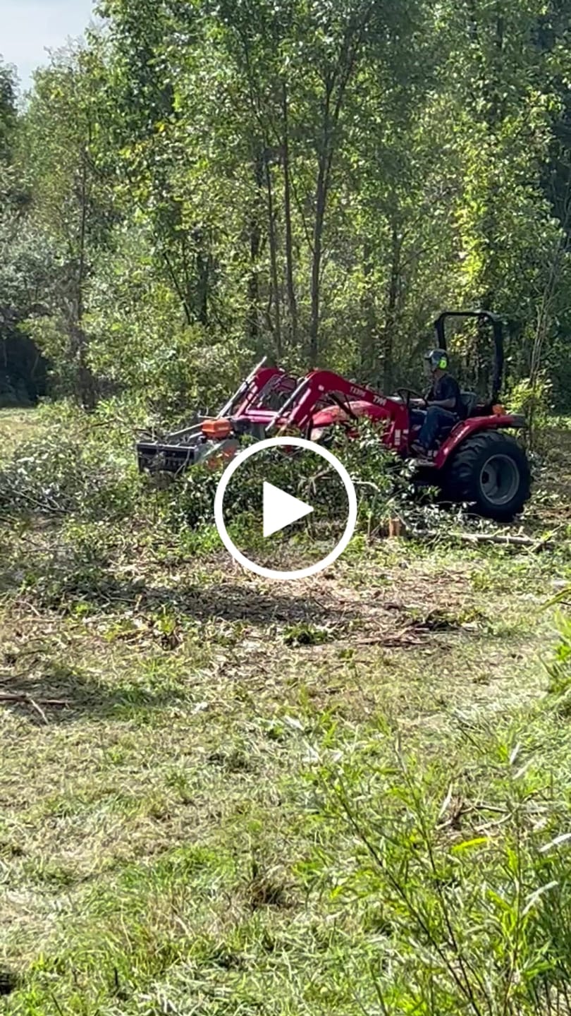 Customer video review of Forax Gas Powered Mulcher | Model GP40 | 40" Cutting Width | 14-15 HP | For Tractors
