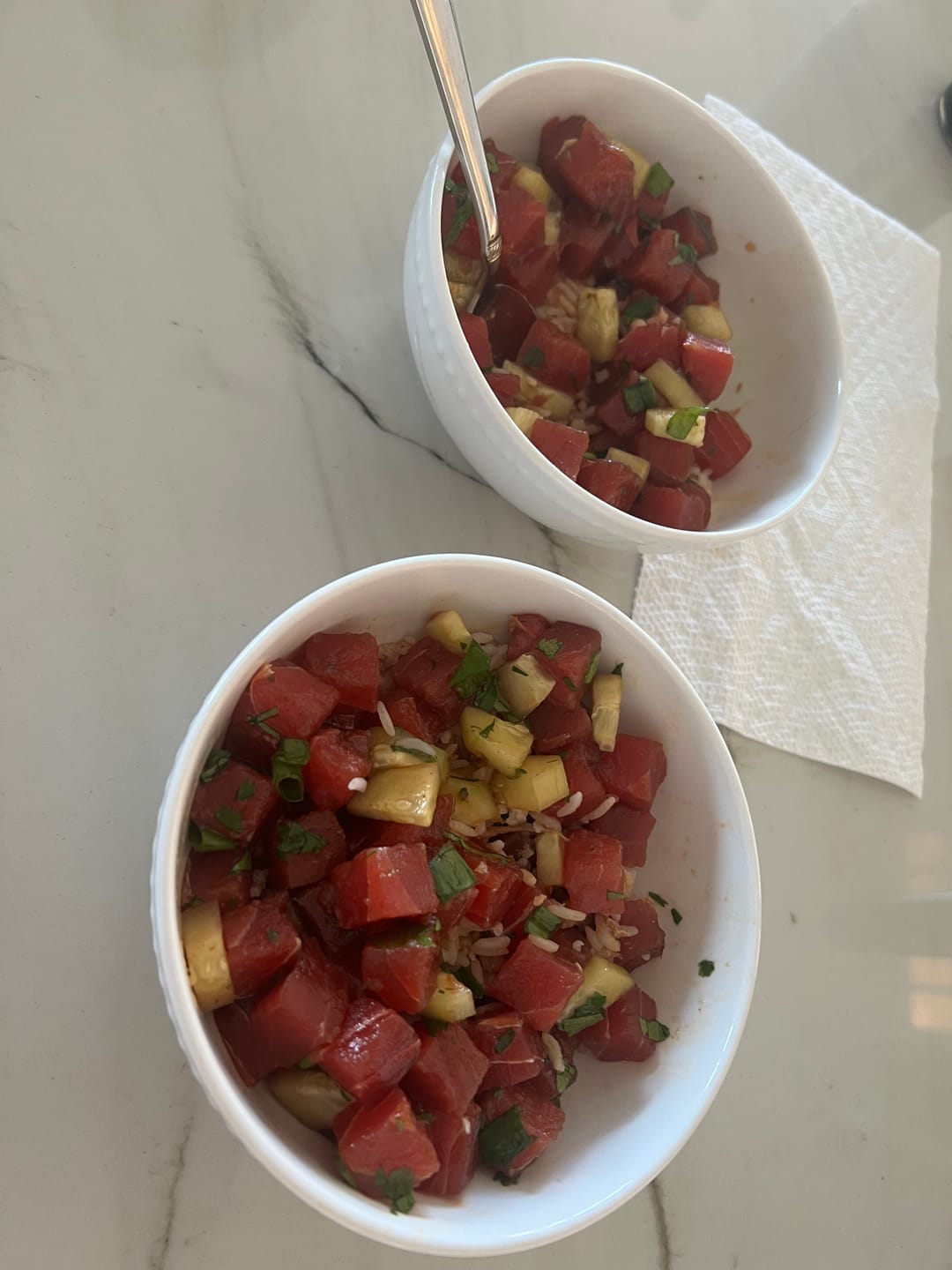 Customer photo review of Wild Ahi Tuna Sushi Poke Cubes, AAA Grade (16oz pack)