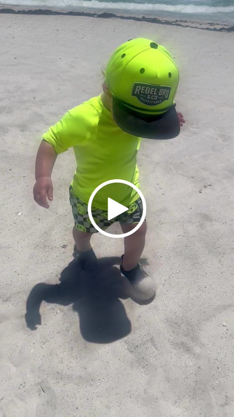Customer video review of Hybrid Swim Trunks in Neon Electric Lime Smileys