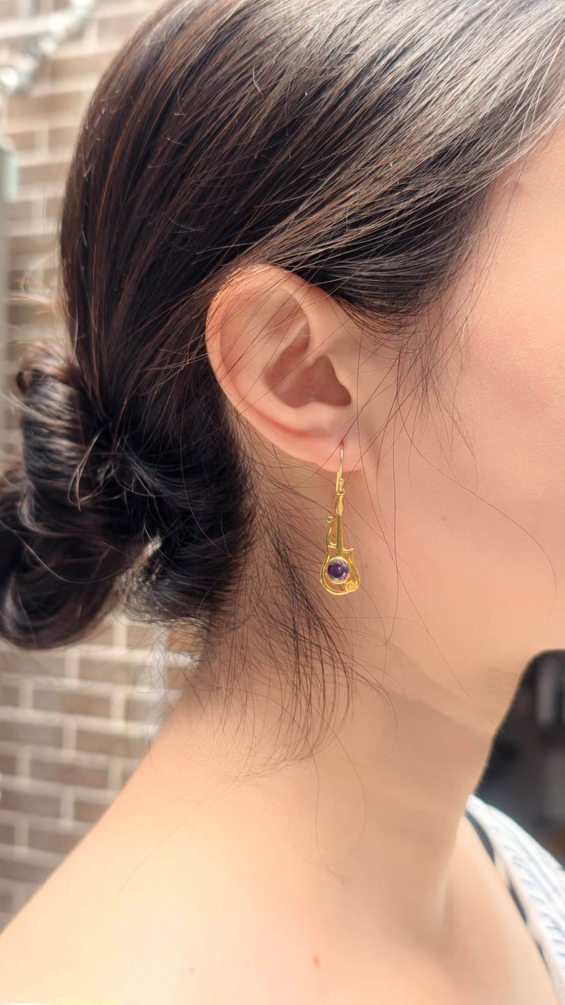 Customer photo review of Purple Cloud Earrings | Pair