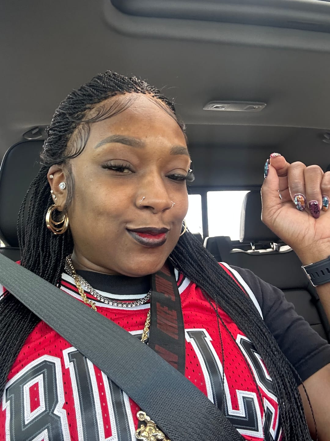 Customer photo review of Mica - Micro Senegalese Twist Pre Bleached Swiss HD Full Lace Knotless Braids Wig 799 Strands
