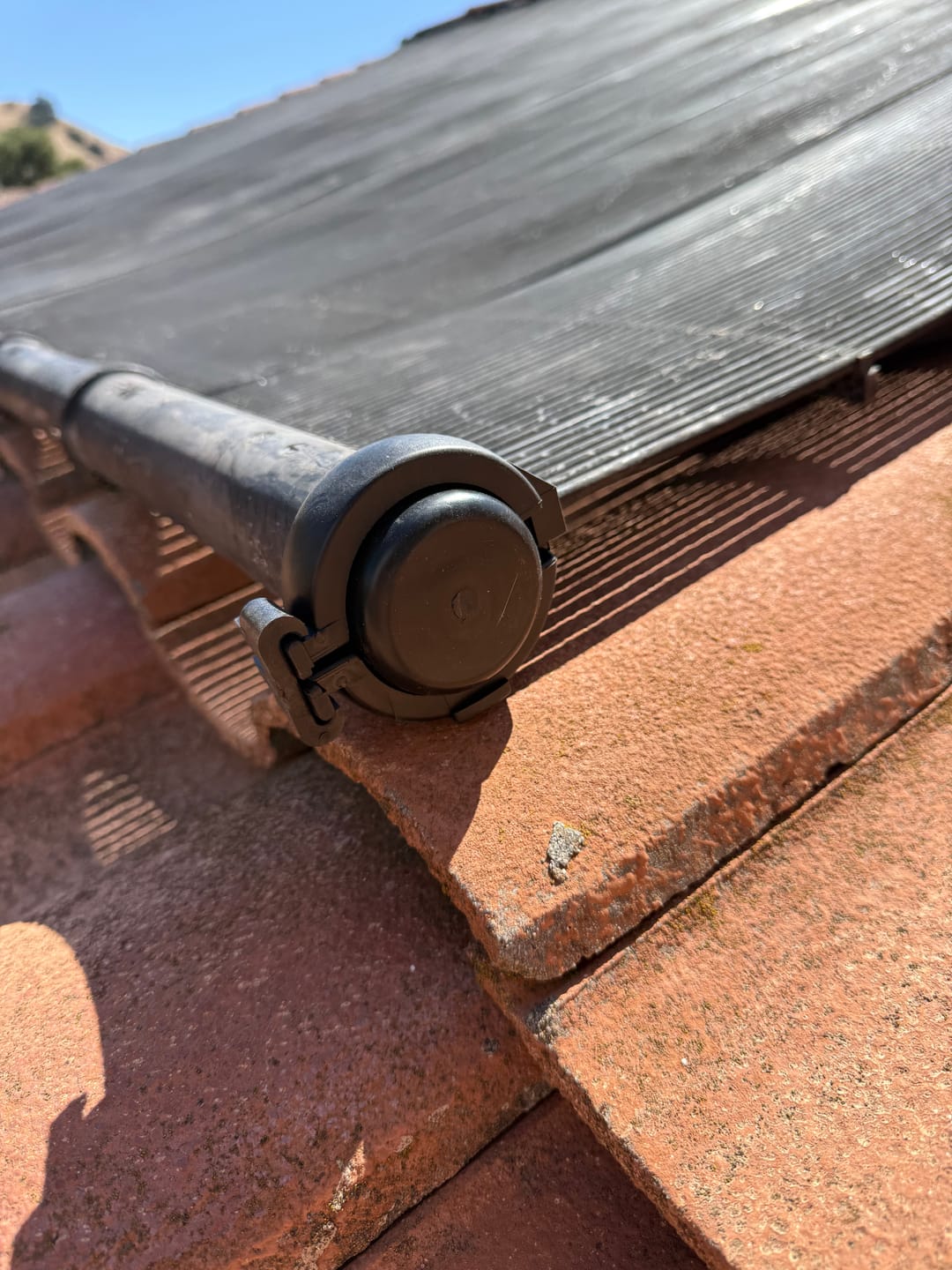 Customer photo review of SwimJoy End Cap - Caps Off The End Of A Row Of Solar Pool Panels