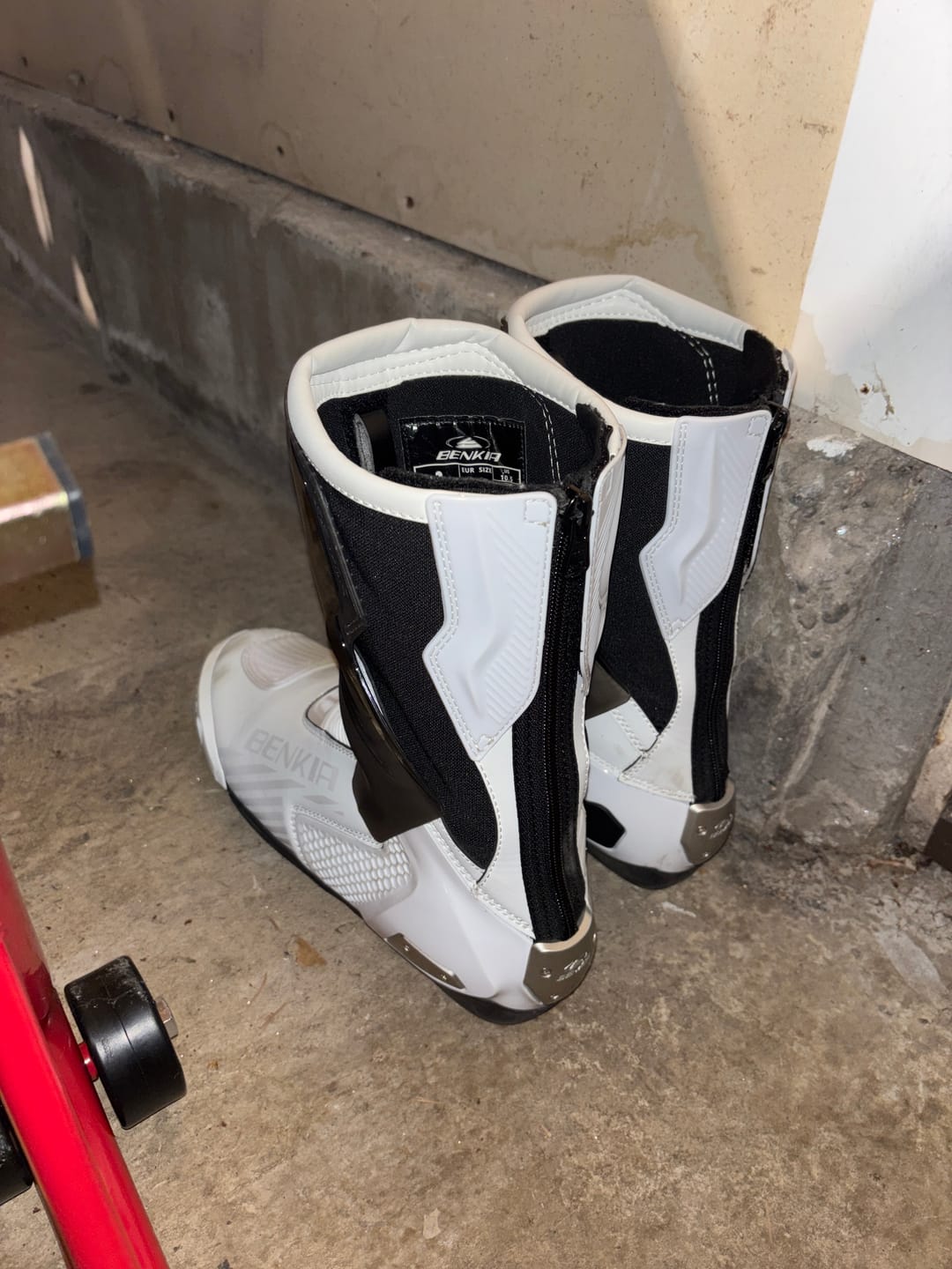 Customer photo review of Motorcycle Riding Boots White