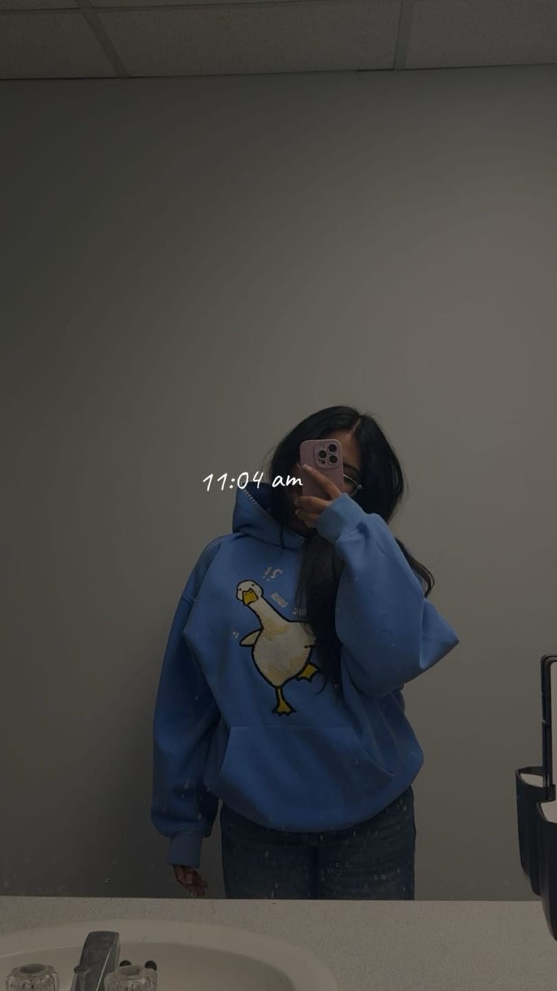 Customer photo review of Aelfric Eden Oversized Duck Pullover Hoodie