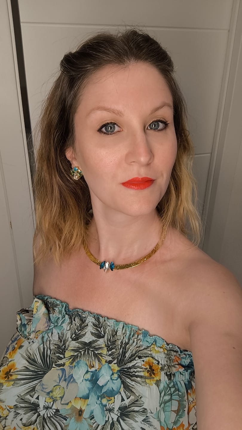Customer photo review of Collana Cleopatra - Acqua Marina