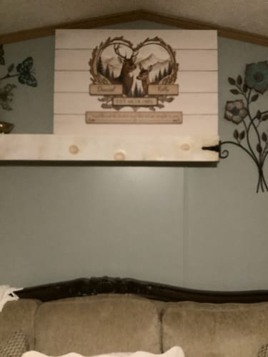 Customer photo review of Personalized Deer Couple Canvas | Rustic Deer Wall Art with Custom Names & Date | Romantic Woodland Anniversary Gift for Couples
