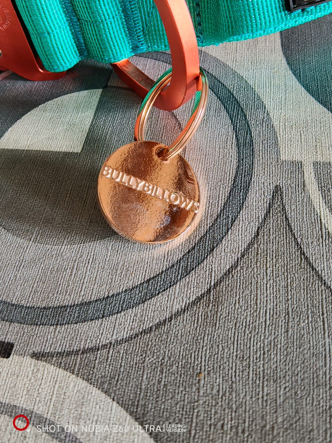 Customer photo review of Dog ID Tag - Rose Gold (With Gift Box)