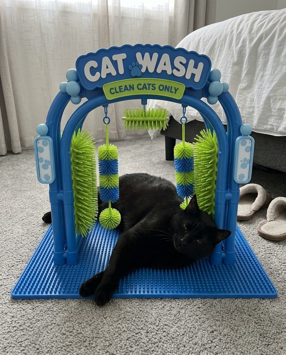 Customer photo review of The Purr Arch - Massage Station
